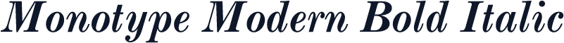 Monotype Modern Bold Italic
