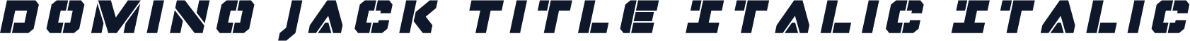 Domino Jack Title Italic Italic