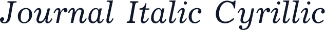 Journal Italic Cyrillic