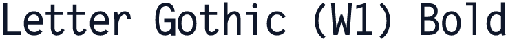 Letter Gothic (W1) Bold
