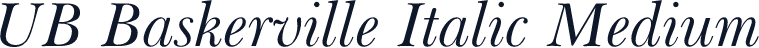 UB Baskerville Italic Medium