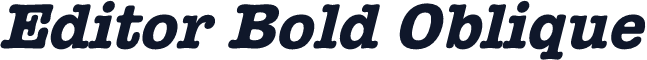 Editor Bold Oblique
