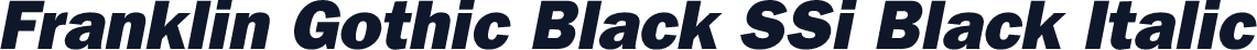 Franklin Gothic Black SSi Black Italic