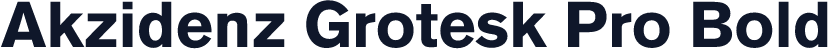 Akzidenz Grotesk Pro Bold