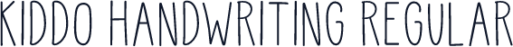 Kiddo Handwriting Regular