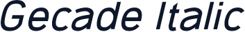 Gecade Italic