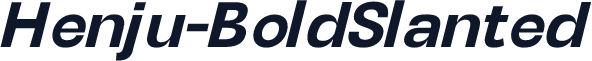 Henju-BoldSlanted