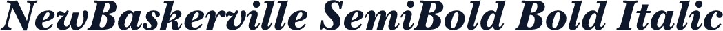 NewBaskerville SemiBold Bold Italic