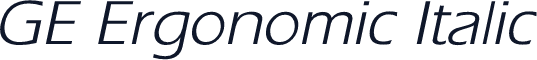 GE Ergonomic Italic