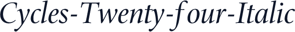Cycles-Twenty-four-Italic
