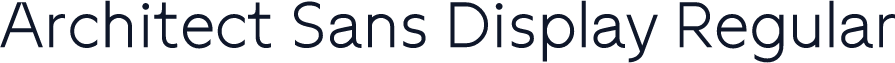 Architect Sans Display Regular