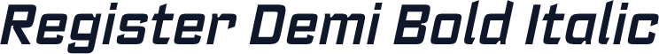 Register Demi Bold Italic