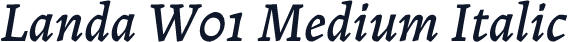 Landa W01 Medium Italic