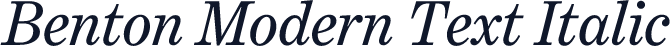 Benton Modern Text Italic