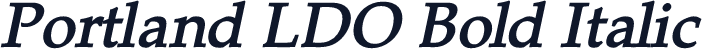Portland LDO Bold Italic