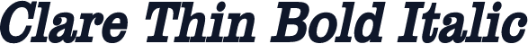 Clare Thin Bold Italic