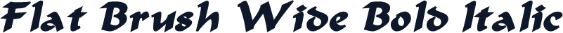 Flat Brush Wide Bold Italic