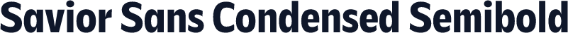 Savior Sans Condensed Semibold