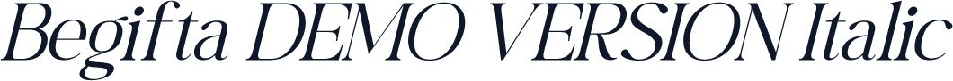 Begifta DEMO VERSION Italic
