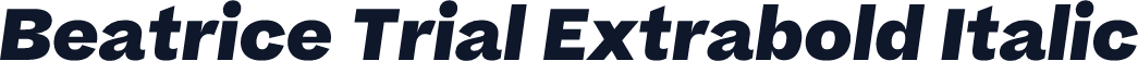 Beatrice Trial Extrabold Italic