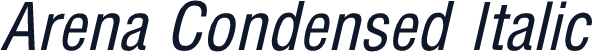 Arena Condensed Italic