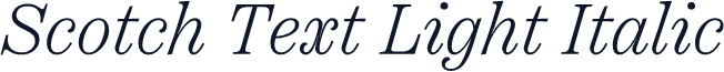 Scotch Text Light Italic