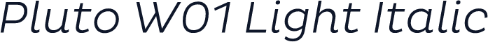 Pluto W01 Light Italic