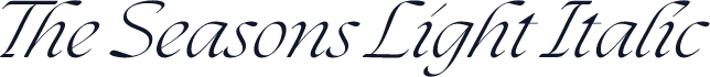 The Seasons Light Italic