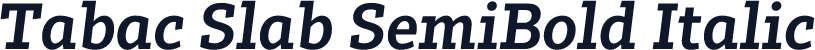 Tabac Slab SemiBold Italic