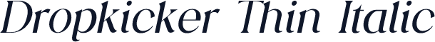 Dropkicker Thin Italic