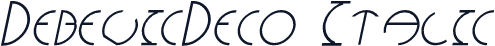 DebevicDeco Italic
