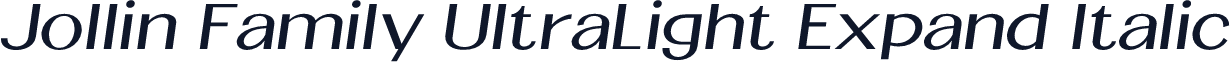 Jollin Family UltraLight Expand Italic