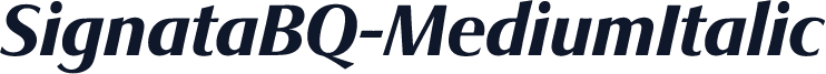 SignataBQ-MediumItalic