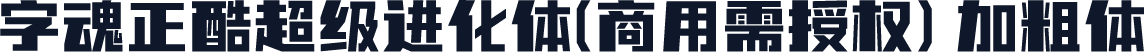 字魂正酷超级进化体(商用需授权) 加粗体