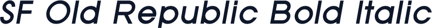 SF Old Republic Bold Italic