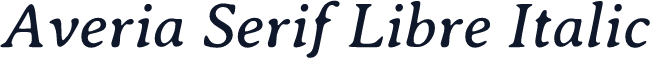 Averia Serif Libre Italic