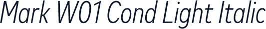 Mark W01 Cond Light Italic