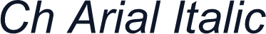 Ch Arial Italic