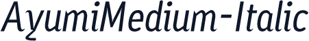 AyumiMedium-Italic