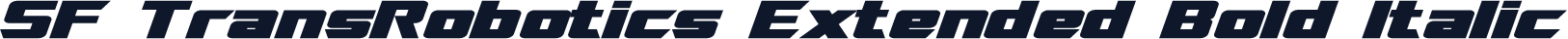 SF TransRobotics Extended Bold Italic