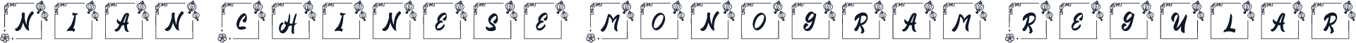 Nian Chinese Monogram Regular