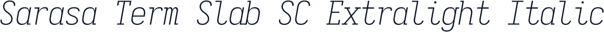 Sarasa Term Slab SC Extralight Italic
