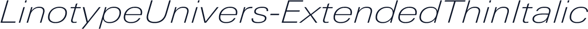 LinotypeUnivers-ExtendedThinItalic