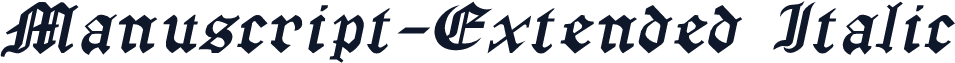 Manuscript-Extended Italic