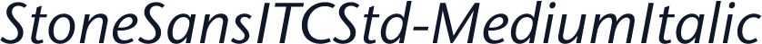StoneSansITCStd-MediumItalic