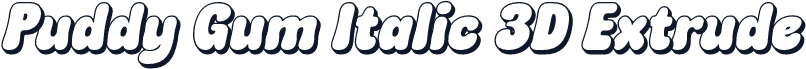 Puddy Gum Italic 3D Extrude