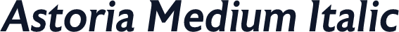 ☞Astoria Medium Italic