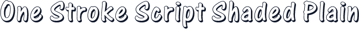 One Stroke Script Shaded Plain