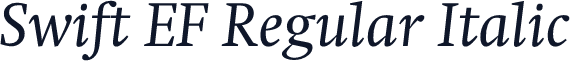 Swift EF Regular Italic