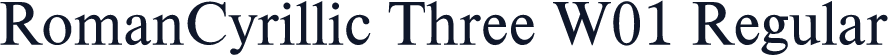 RomanCyrillic Three W01 Regular
